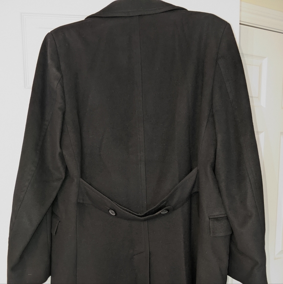 Ted Baker Overcoat - single breasted - Ulster collar - US 44R - Black - Picture 3 of 12